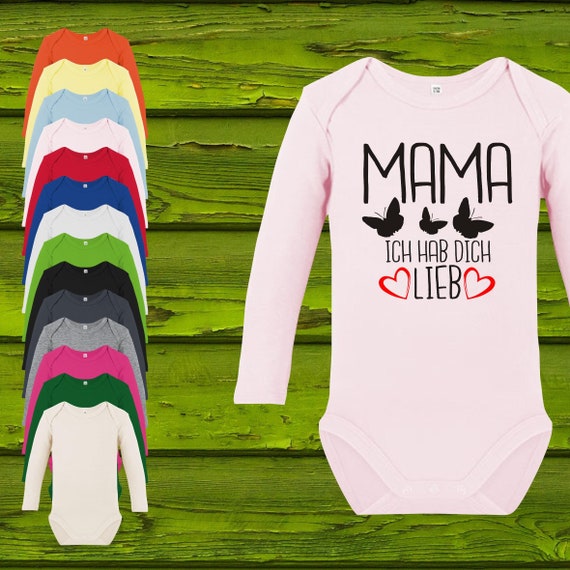 Baby Body Long Sleeve Baby Body Mom I Love You Butterflies Gift Long Sleeve