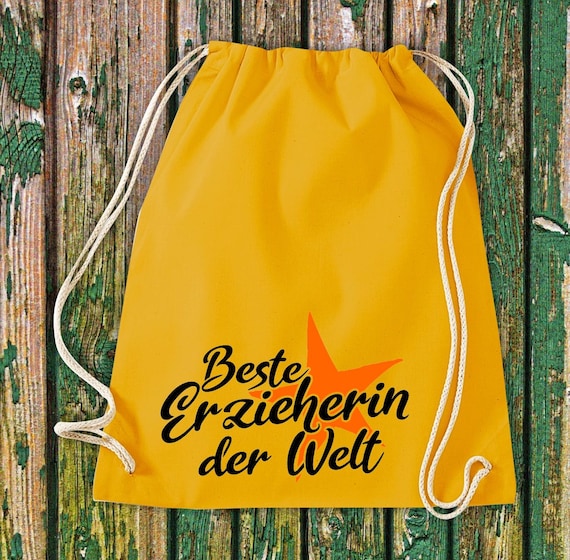 Gym bag for teachers, educators, school/kindergarten, farewell gift, cotton