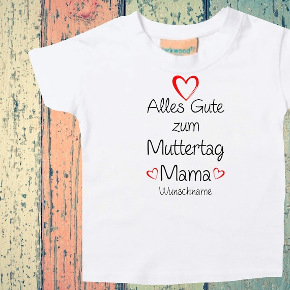 Baby Kids T-Shirt Happy Mother's Day Mom with desired text gift birth mom's day