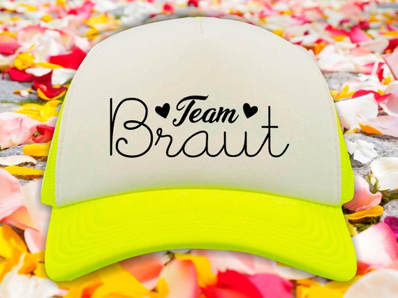 Junggesellinnen Basecap "Team Braut" Cap Trucker Mesh Mütze JGA Party Hochzeit Bride Baseball Schleier Ehefrau Flitterwochen Damenmütze