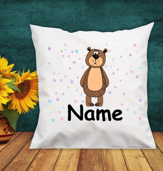 Pillow cuddly pillow with animal motif brown bear bear with desired name vers. Shapes with filling