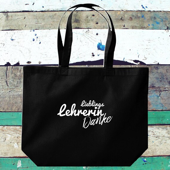 shirtinstyle Stoffbeutel "Lieblings Lehrerin Danke" Jute Baumwolle Tasche Einkaufen Beutel Geschenkidee Kita Schule Hort