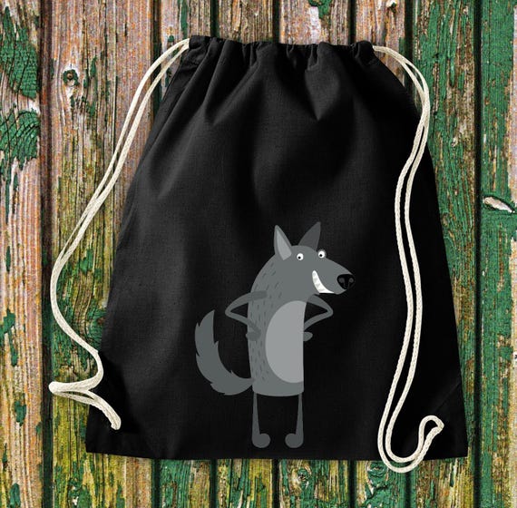 Gym bag "Animals Animal Zoo Forest Nature" Cotton Jute Sports Bag Bag Pouch Gift Kindergarten Kita Sport