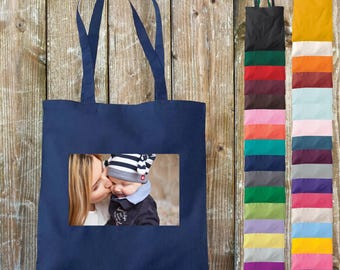 Stoffen tas bedrukt met uw fotofoto katoenen jute sporttas schooltas schooltas