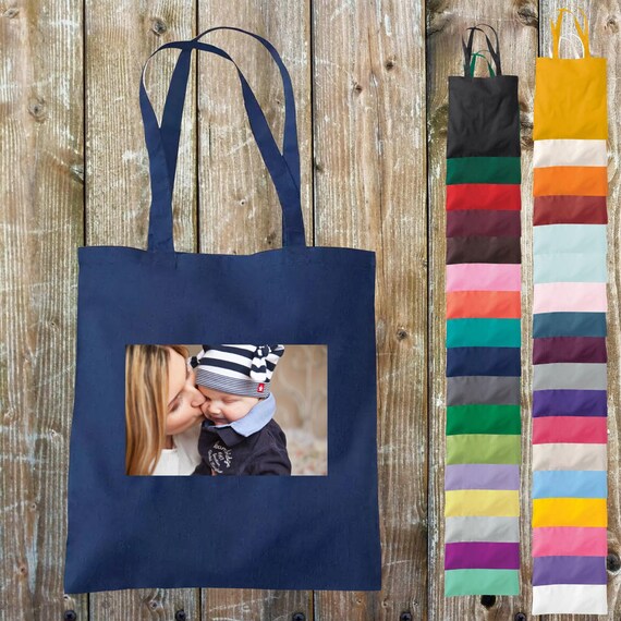 Fabric bag printed with your photo Pic picture cotton jute sports bag bag bag school enrollment daycare
