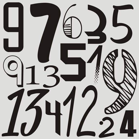 Numbers DTF Iron-on Transfer Water-Based Print! Many colors, print yourself, personalize individually