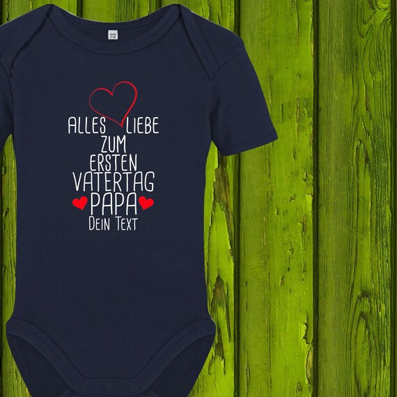 Baby Body Short Sleeve All the best for your First Father's Day Dad with desired name text