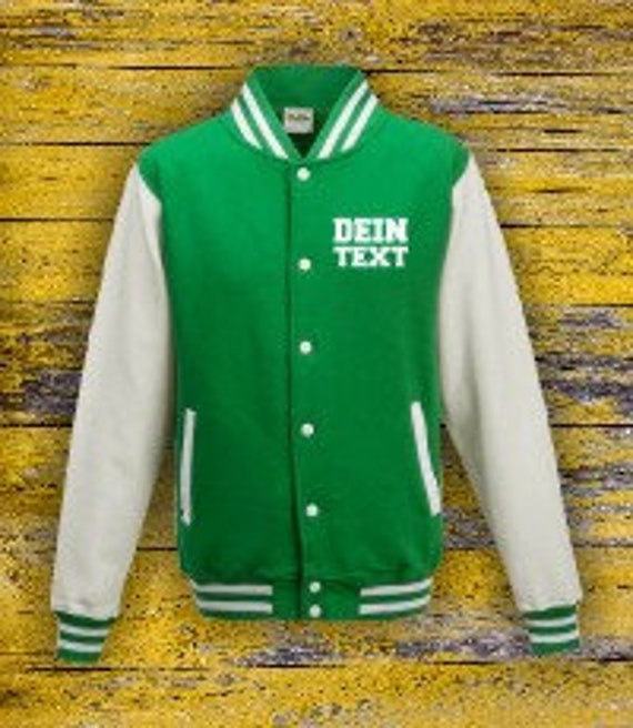 Varsity Jacket College Jacket with desired print on the front Training Jacket Sports Club