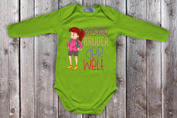 Baby Body Babybody Langarm "Bester Bruder der Welt" Familie Bodysuits Geschwister