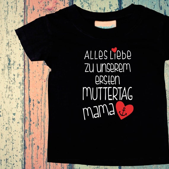 Baby/Children's T-Shirt "Happy First Mother's Day, Mom" Gift for Birth, Mom, Mum, Mummy
