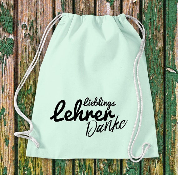 Drawstring bag favorite teacher thank you gift to teacher cotton