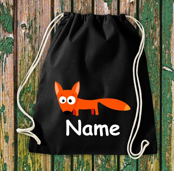 Gym bag custom name "animal motif vehicles nature play" cotton jute sports bag bag bag gift kindergarten day care sports