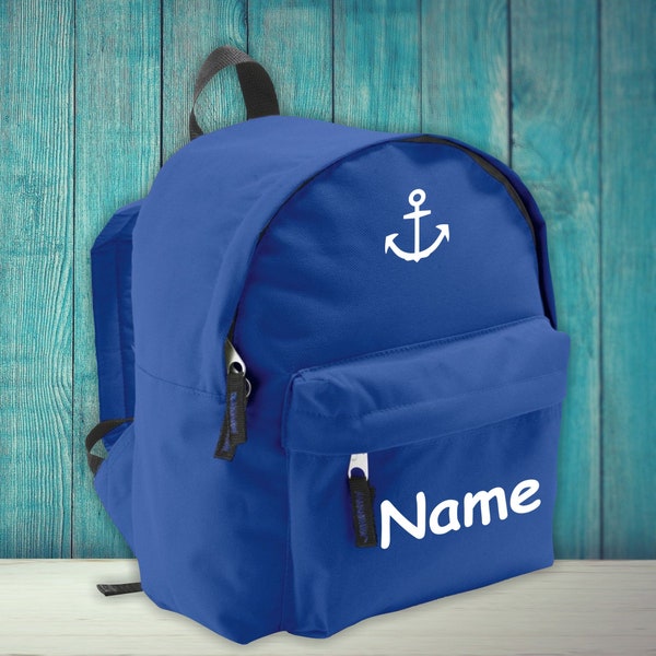 Children's backpack anchor family with desired name daycare enrollment school after-school care gift