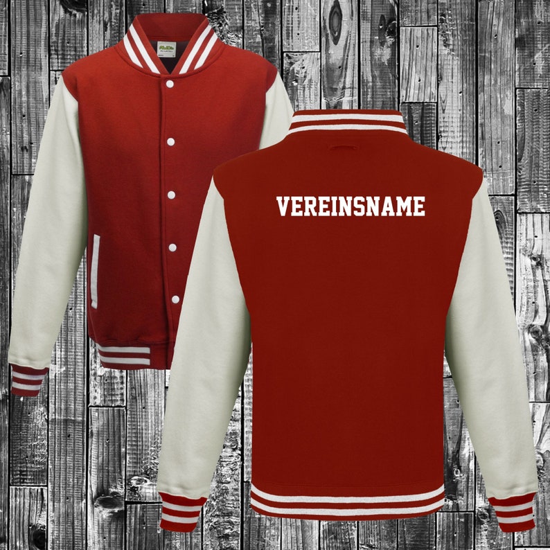 College Jacket With Desired Print on the Back With Club Name, Training ...
