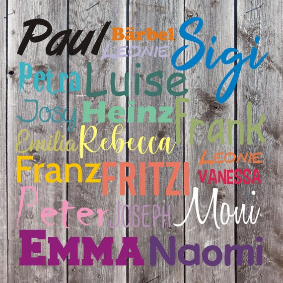 Iron-on transfer, iron-on film, name, text, desired name, personalization, DIY DTF