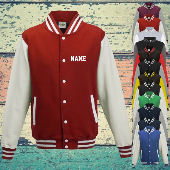 College jacket with custom print on the front name training jacket sports club varsity jacket