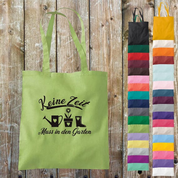 Cloth Bag Jute Cotton Bag No Time Must Go to the Garden Gift