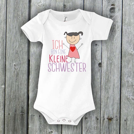 Baby Body Ich bin eine kleine Schwester  Babybody Geschenk