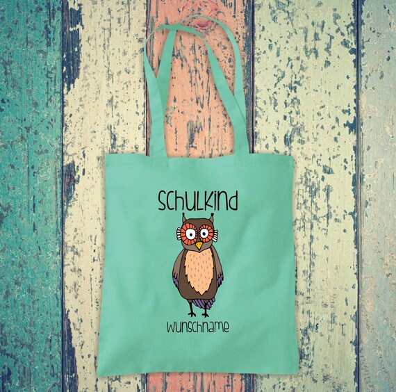 Fabric bag custom text "Schoolchild Zoo Forest Lake Nature Animals Animal Name" Animals Cotton Jute Sports Bag Bag Pouch Gift