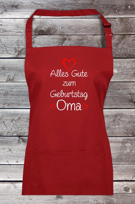 Koch Back Schürze "Alles Gute zum Geburtstag Oma" Grillen Grillschürze Schürze Heimwerker Garten Latzschürze