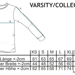 Varsity Jacket College Jacke mit Wunschdruck auf der Vorderseite Trainings Jacke Sport Verein Bild 9