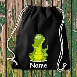 Gym bag children motif crocodile with desired name children's bag backpack sports bag daycare after-school care sports bag laundry