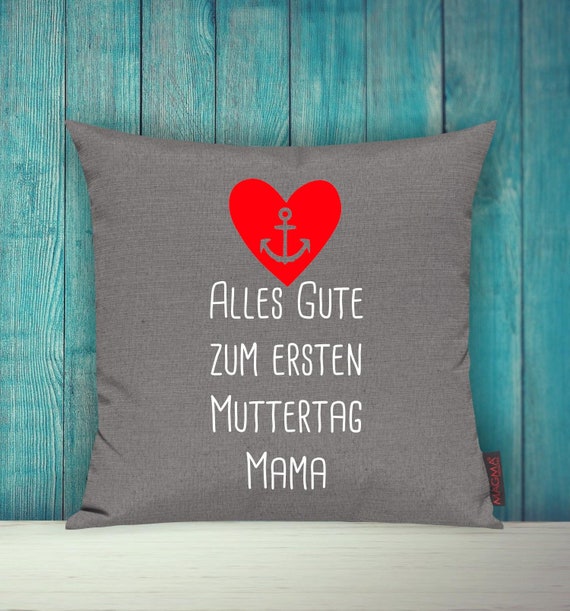 Cushion cover, sofa cushion "Happy First Mother's Day, Mom" Sofa cushion, decorative couch cushion, cuddly cushion