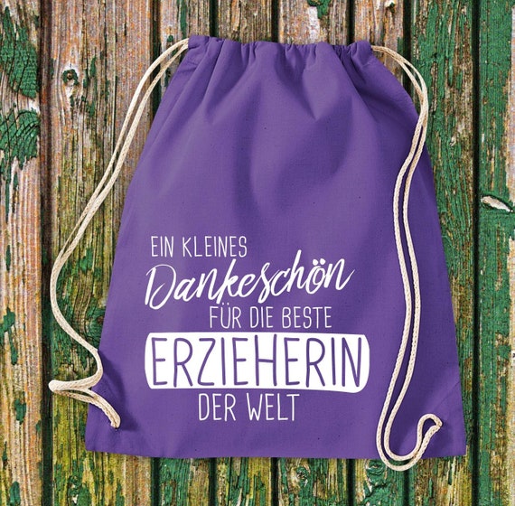 Drawstring bag a small thank you for the best teacher in the world gift cotton