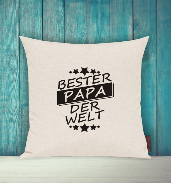 Cushion cover sofa cushion "Best dad in the world" sofa cushion decoration couch cuddly cushion cushion cover sofa decoration