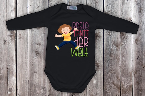 Baby Body Babybody Langarm "Beste Tante der Welt" Familie Bodysuits Geschwister