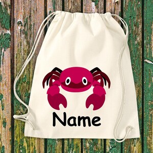 Gym bag children motif cancer with desired name animals nature meadows forest bag bag daycare after-school care sports bag laundry