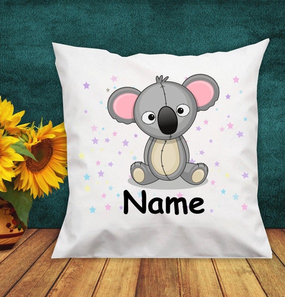 Pillow cuddly pillow with animal motif koala with desired name vers. Shapes with filling