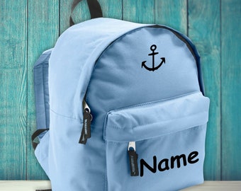 Children Backpack Anchor Family with Desired Name Kita Enrollment Hort Kindergarten