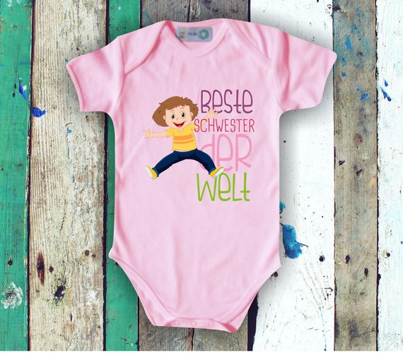 Baby Body Babybody "Beste Schwester der Welt" Bodysuits Familie Geschwister