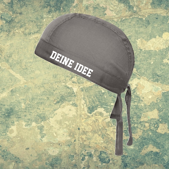 Bandana with custom text, text idea, cap, hat, your text, desired name