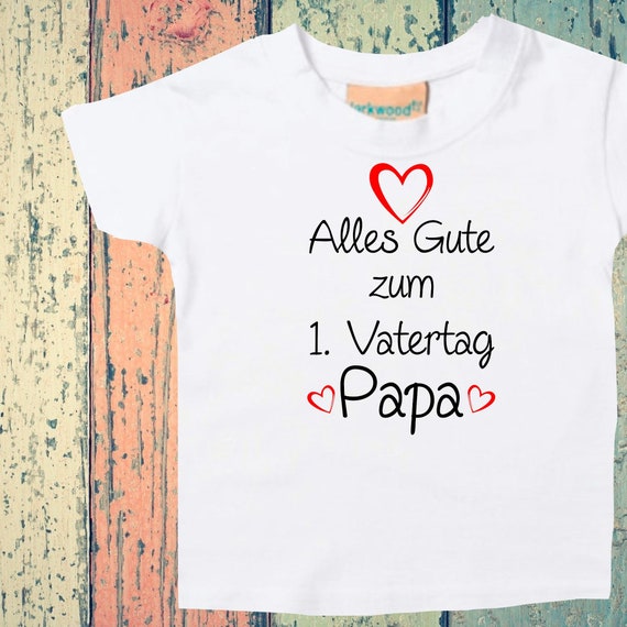 Baby Kinder T-Shirt Alles Gute zum 1. Vatertag Papa Geschenk Geburt Papatag