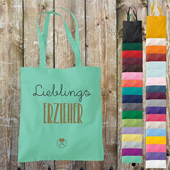Fabric bag favorite person favorite educator cotton jute sports bag bag bag job gift