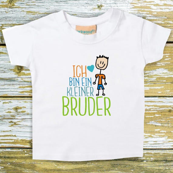 Baby Kinder T-Shirt Ich bin ein kleiner Bruder Geschenk Geburt