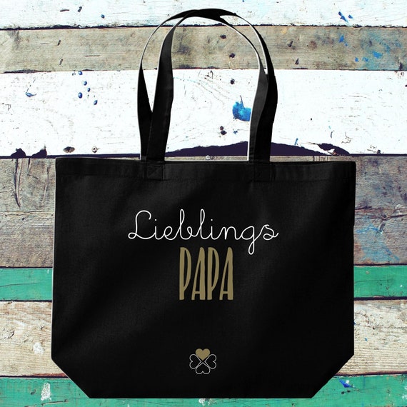 Cloth Bag "Favorite Person Favorite Daddy" Jute Cotton Bag Shopping Bag Gift Idea