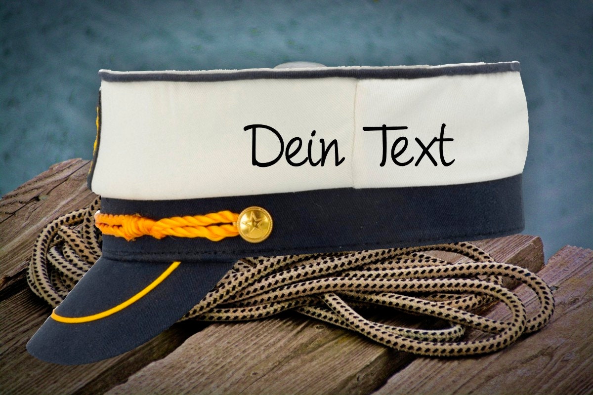 Kapit ns M tze Captain Hat Mit Wunschname Wunschtext Hut Boot Etsy