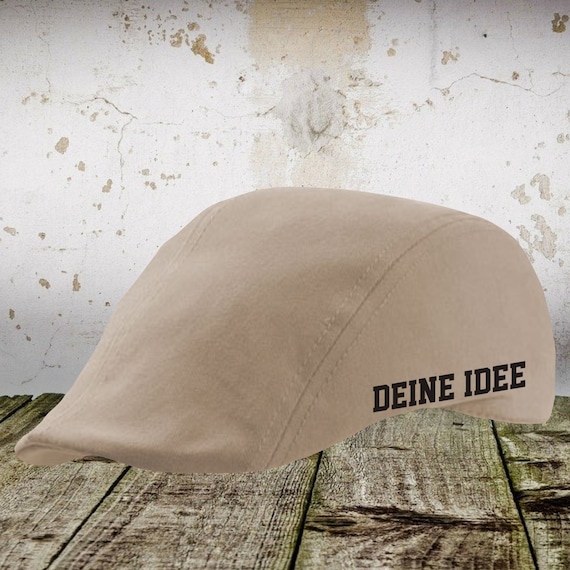 Flat cap with desired text text idea cap hat your text desired name