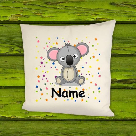 Kissen Kuschelkissen mit Tiermotiv Koala mit Wunschname vers. Formen mit Füllung