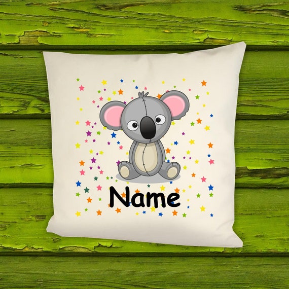 Cushion cuddly cushion with animal motif koala with desired name different. Shapes with filling