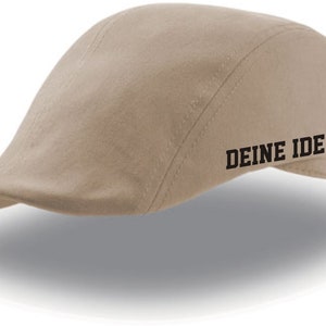 Schiebermütze mit Wunschtext Text Idee Cap Mütze your text Wunschname Khaki