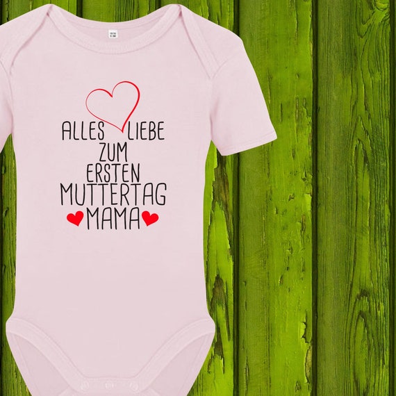 Baby Body Short Sleeve Happy First Mother's Day Mom