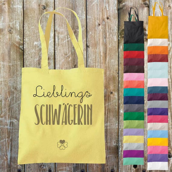 Stoffbeutel "Lieblingsmensch Lieblings Schwägerin" Baumwolle Jute Sportbeutel Tasche Beutel Geschenk