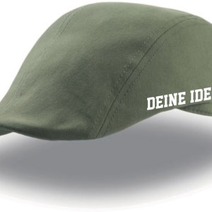 Casquette plate avec texte souhaité idée de texte casquette chapeau votre texte nom souhaité Olive