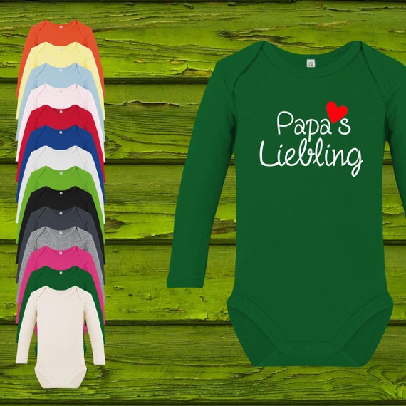Baby Body Long Sleeve Baby Body Daddy's Favorite Heart Father's Day Papa's Day Gift Longsleeve