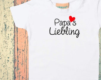 Baby Kids T-Shirt Daddy's Darling Dad Gift Birth Father's Day