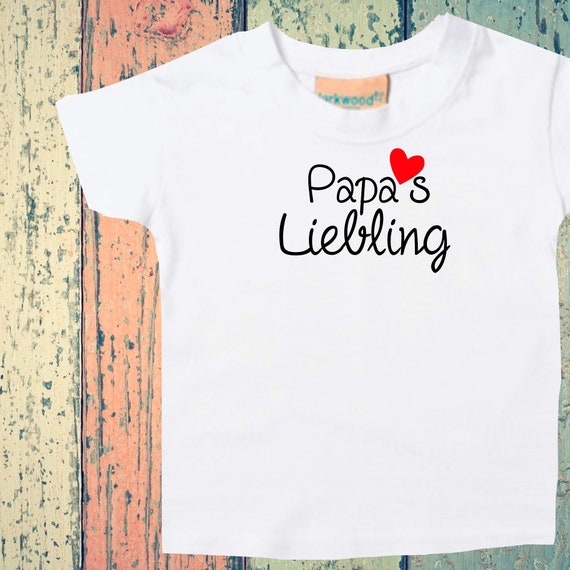 Baby Kids T-Shirt Daddy's Darling Dad Gift Birth Father's Day